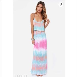 Tie-dyed maxi dress